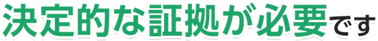 決定的な証拠が必要です