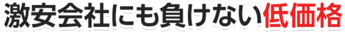 激安会社にも負けない低価格