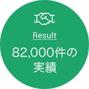 82,000件の実績